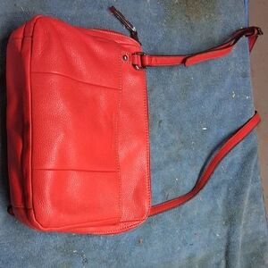 Red Leather Crossbody Bag